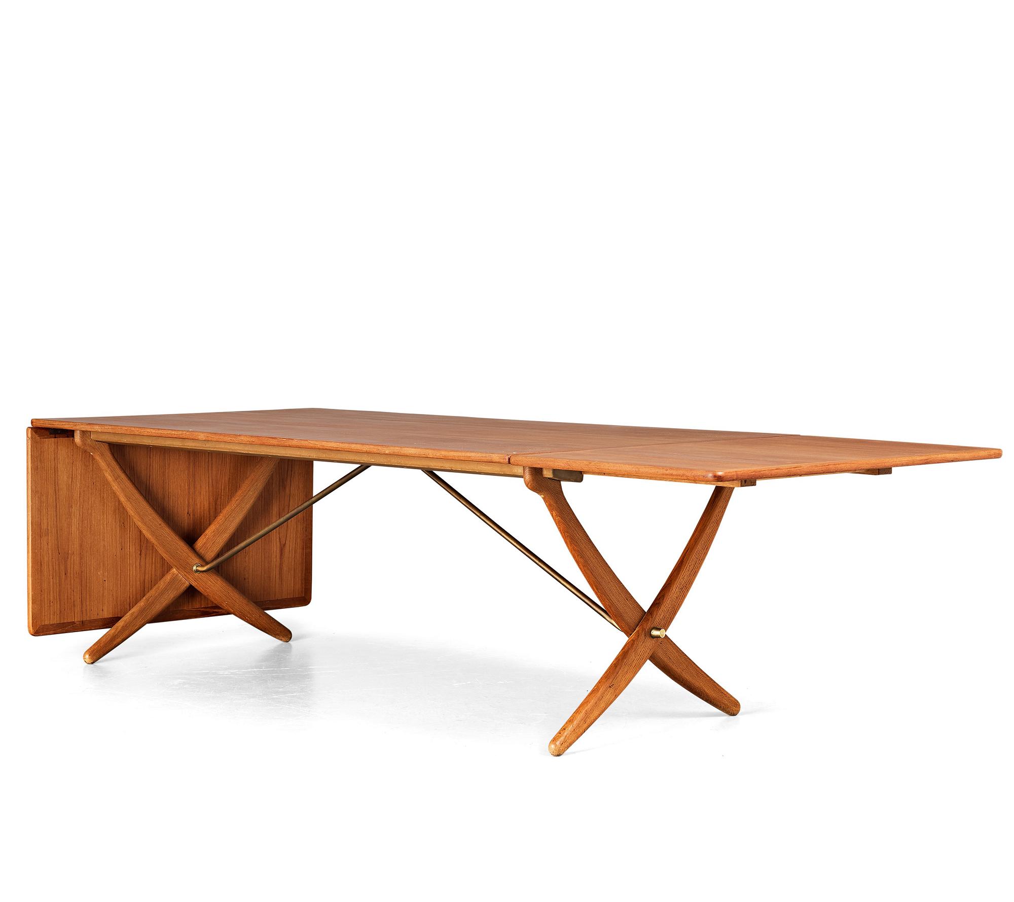 Hans J. Wegner, matbord med klaffar, Andreas Tuck, AT-314, Danmark 1950-60-tal.