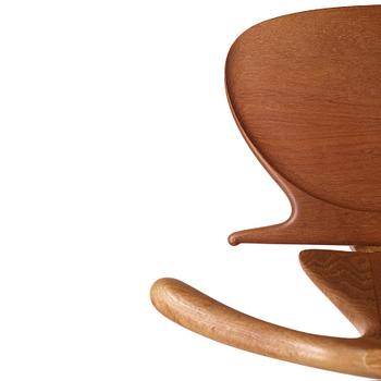 Hans J. Wegner, A Hans J. Wegner teak 'Valet/ Bachelor's Chair,  executed by cabinetmaker Johannes Hansen, Denmark ca 1959.