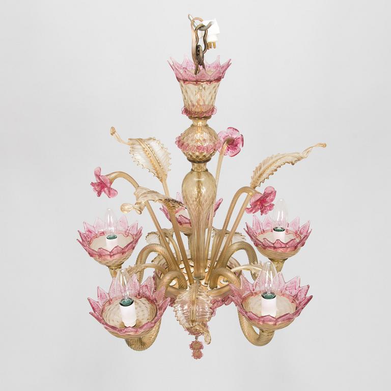 A mid-20th-century Venetian style chandelier, Murano.