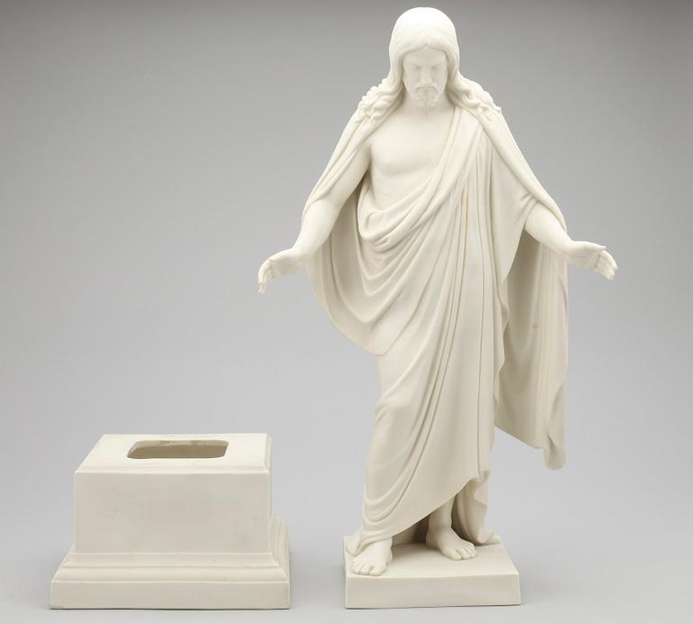 FIGUR, parian, efter Bertel Thorvaldsen, Gustavsberg, 1911.