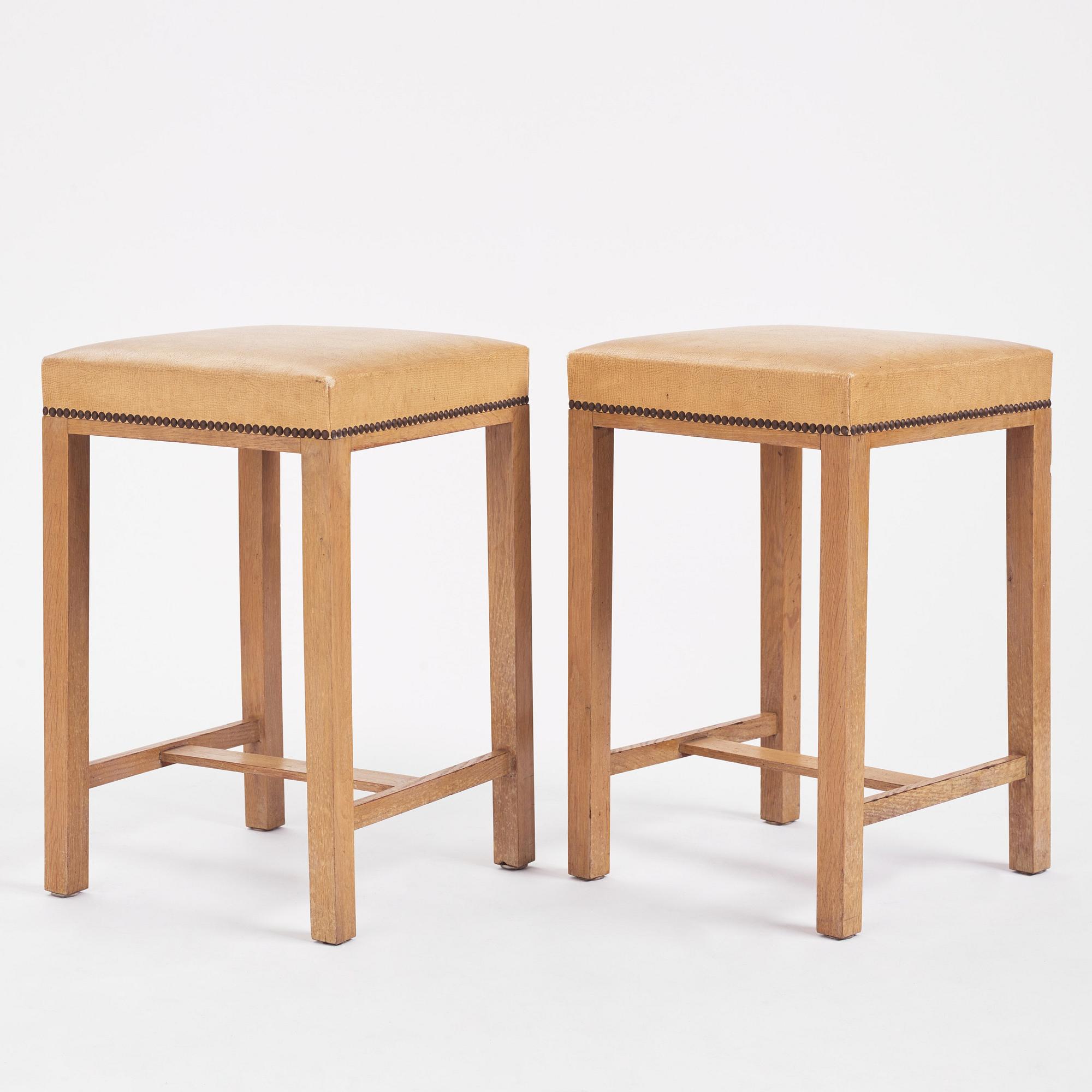 Otto Schulz, a pair of stools, Boet, Gothenburg 1930s.