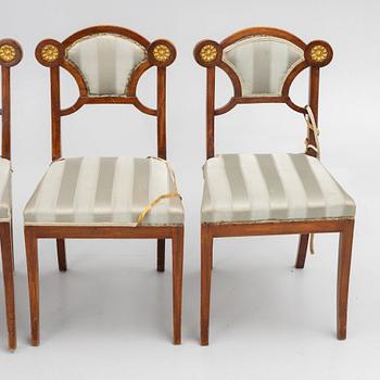 A set of four Empire chairs, first half of the 19th Century.