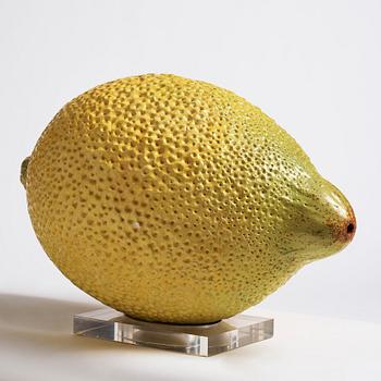 Hans Hedberg, a large faience sculpture of a lemon, Biot, France, early 1990s.