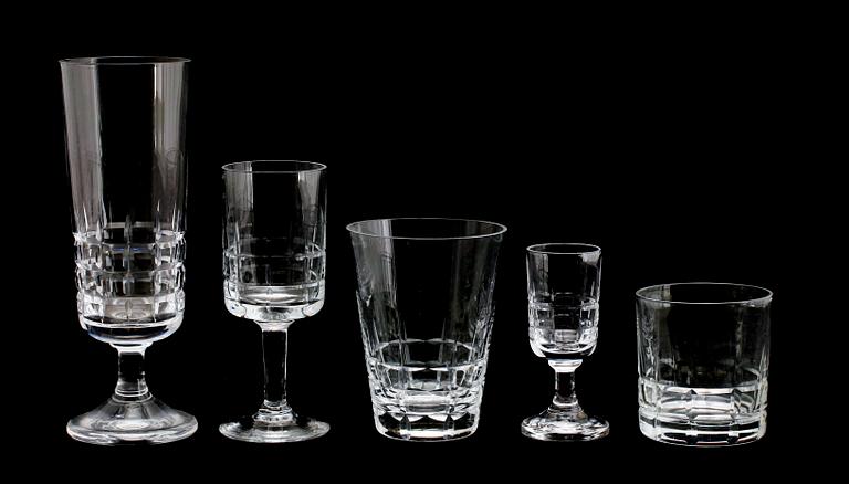 SERVISGLAS, 26 delar, snarlika, bl a "City", Vicke Lindstrand, Kosta.