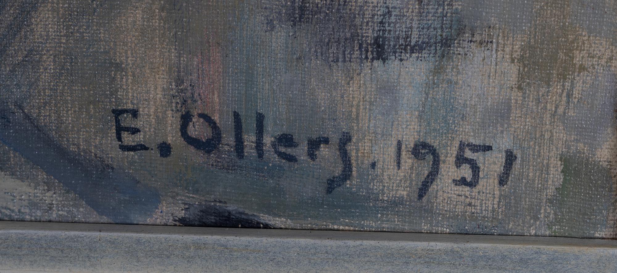 Edvin Ollers, Coastal Landscape with Sailing Boats.