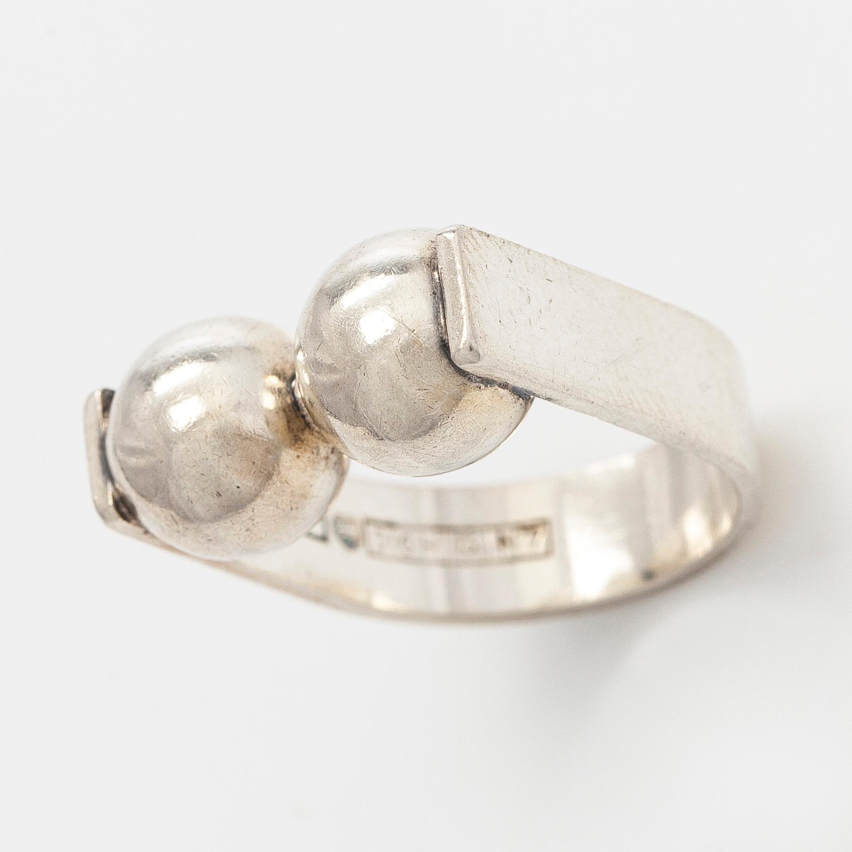 Elis Kauppi, ring, silver, Kupittaan Kulta, Åbo 1966.