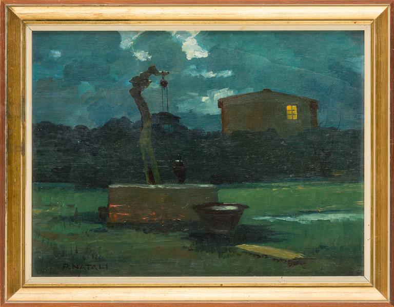 Renato Natali, oil on board, signed.