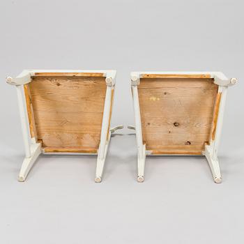 Stolar, 4 st, senempire, 1800-talets första hälft.
