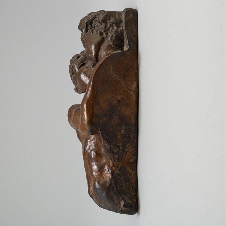 THORWALD ALEF, väggskulptur, brons, A pettersson konstgjuteri.