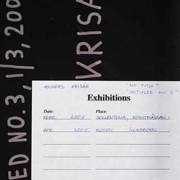 Anders Krisár, 'Untitled No. 3', 2003-2004.