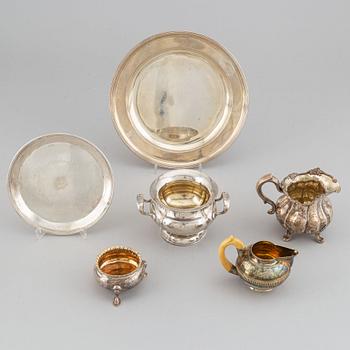 Six Russian silver pieces, mark of Wäkeva, Seipel and others, 18th/19th century.