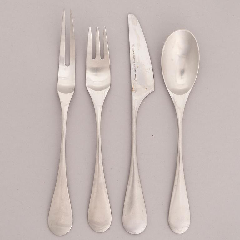 A 28-piece set of 'Mango' steel cutlery by Nanny Still, Hackman Finland 18/8.