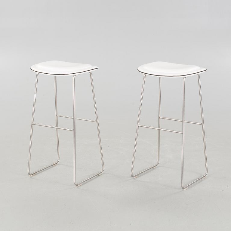 A pair of "High pad" stools by Jasper Morrison for Cappelini, 21st century.