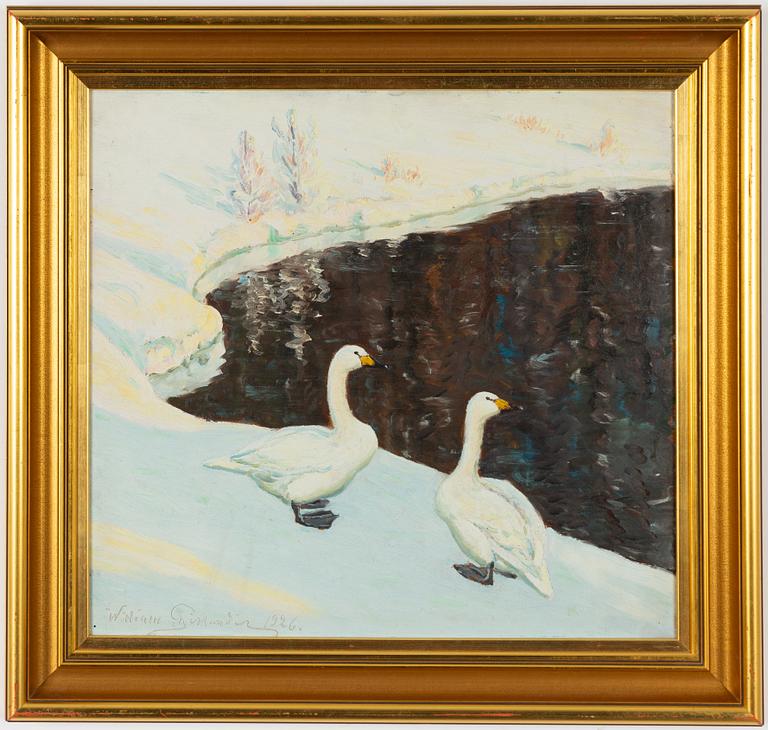 William Gislander, Geese by the Viner Lake.