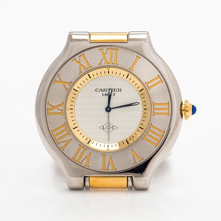 Cartier, Must 21, alarm clock, 56 mm.