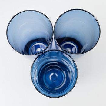 TAPIO WIRKKALA, a set of 12 glasses model 2204 by Iittala in the 1960's.