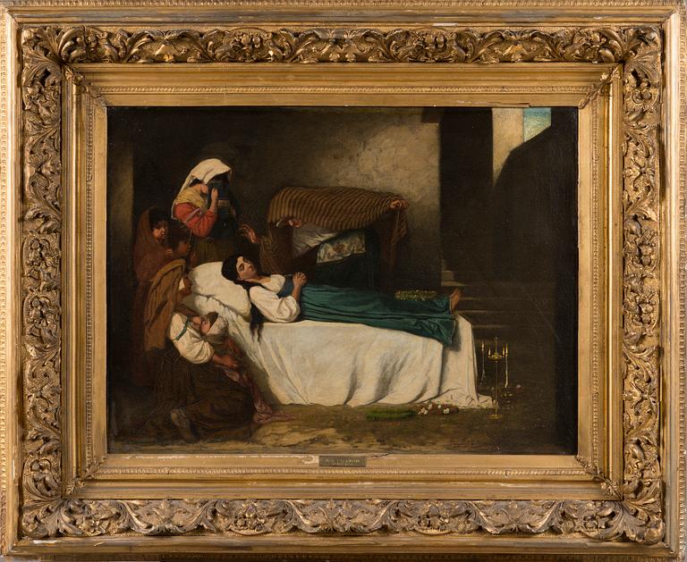 SEVERIN FALKMAN, oil on canvas, signed and dated 1870.