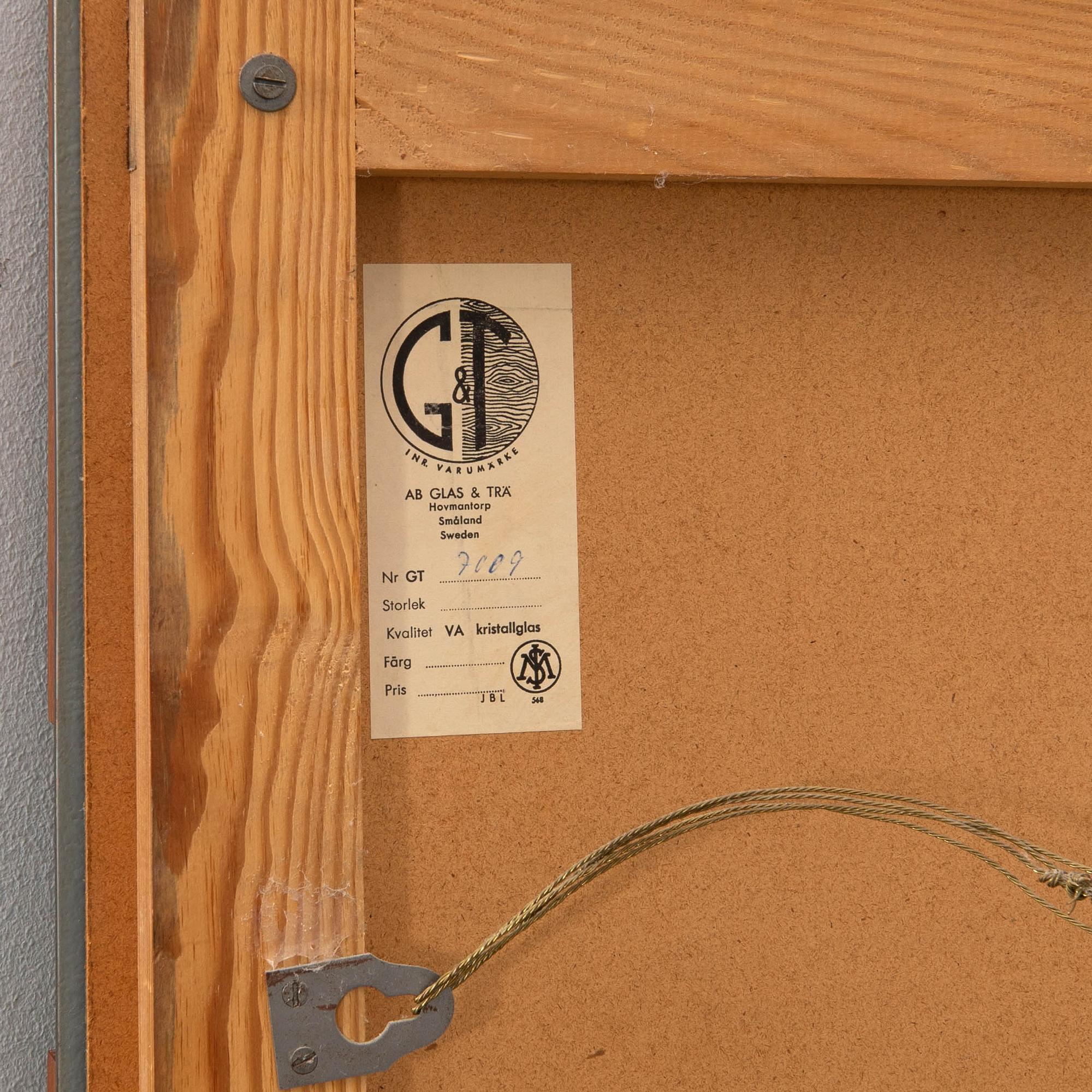 Hall furniture 2 pcs Glass & Wood Hovmantorp 1970s model 7009.