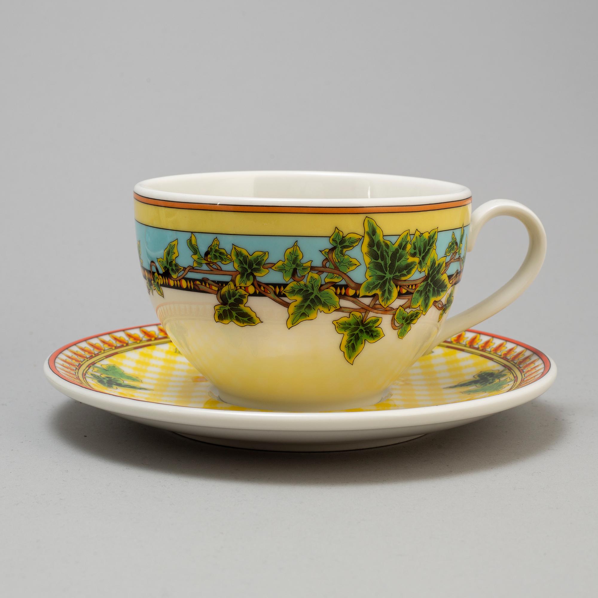 VERSACE, MAT och KAFFESERVIS, 12 delar, porslin. Rosenthal, "Casual".