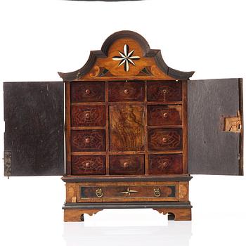 A Baroque circa 1700 miniature cabinet.