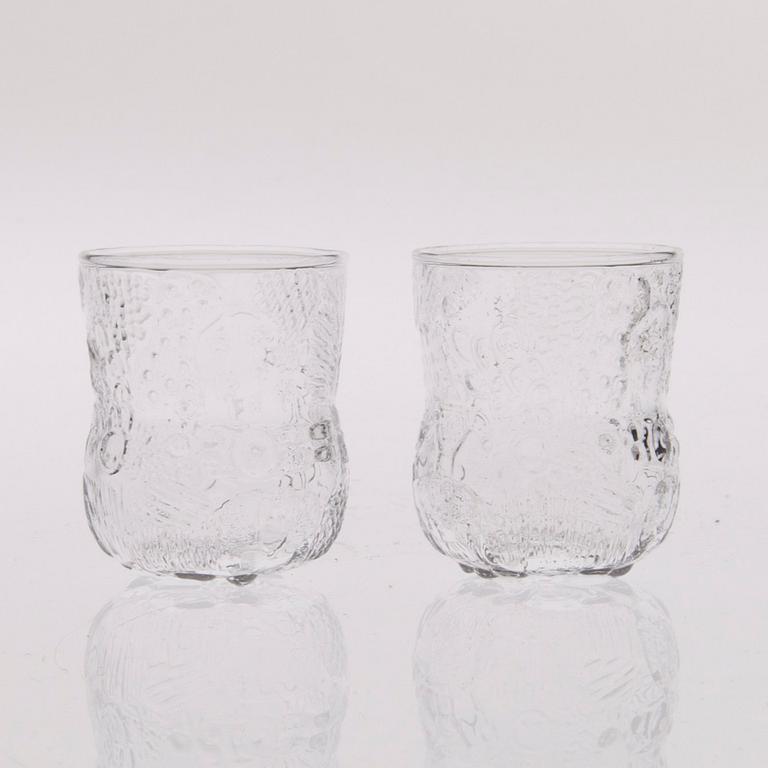 GLASSERVIS, 27 delar, "Fauna", Oiva Toikka, Nuutajärvi. 1970/80-tal.