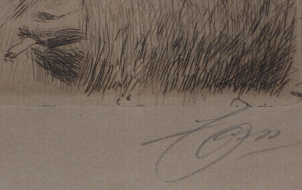 ANDERS ZORN, etsning, sign. Dat 1916 i plåten.