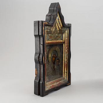 A russian icon with ochlad, 20th Century.