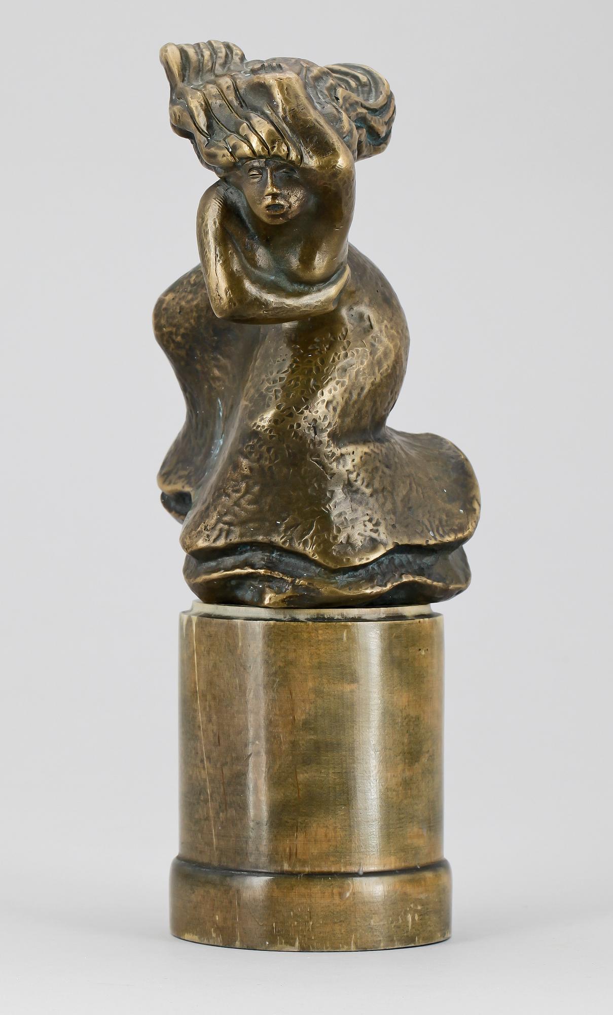 STIG BLOMBERG, skulptur, brons. Monogramsign.