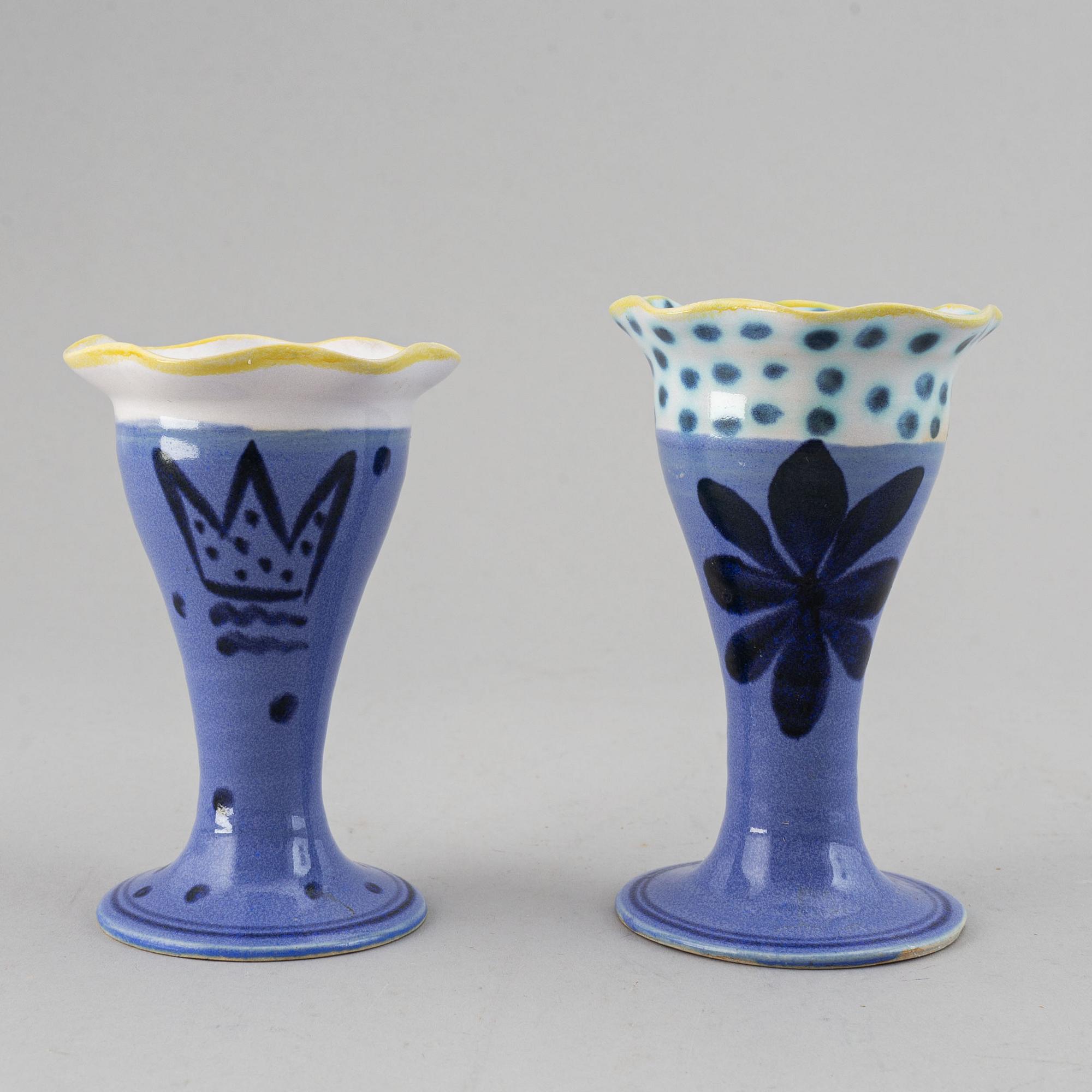 Herman Fogelin, 5 stoneware pieces, signed.