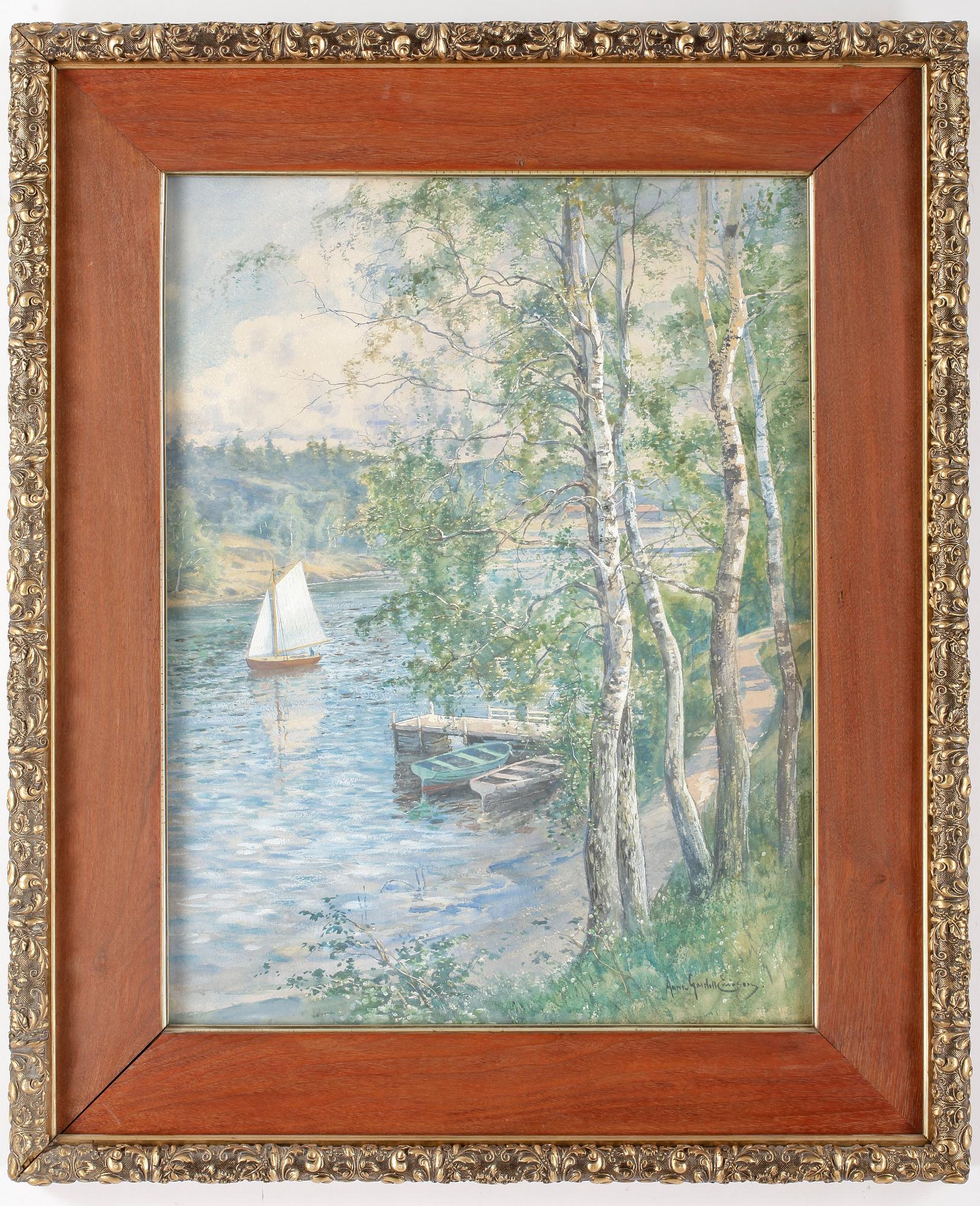 ANNA GARDELL-ERICSON. Akvarell. Sign Anna Gardell-Ericson.
