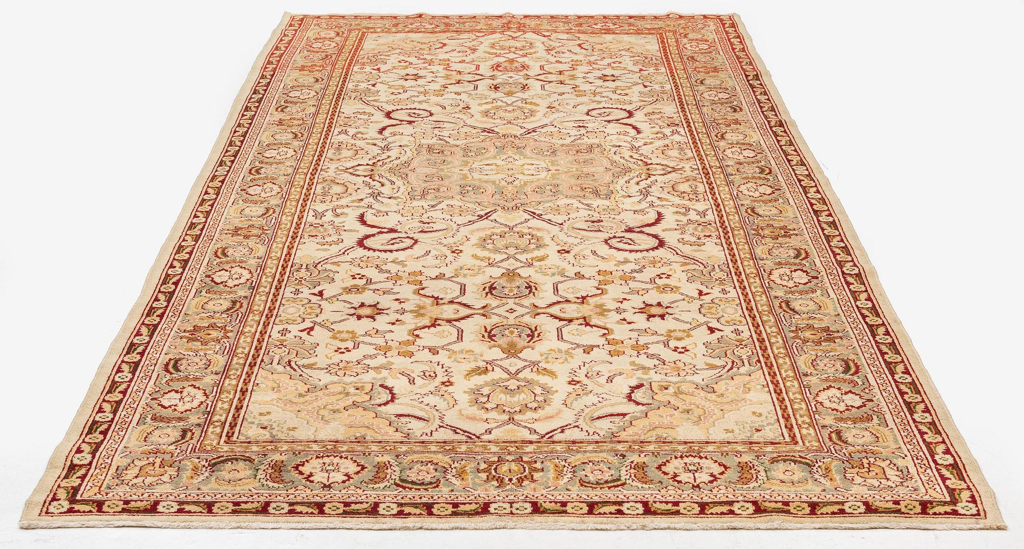 An Antique Amritsar carpet, Northern India, c. 437 x 189 cm.