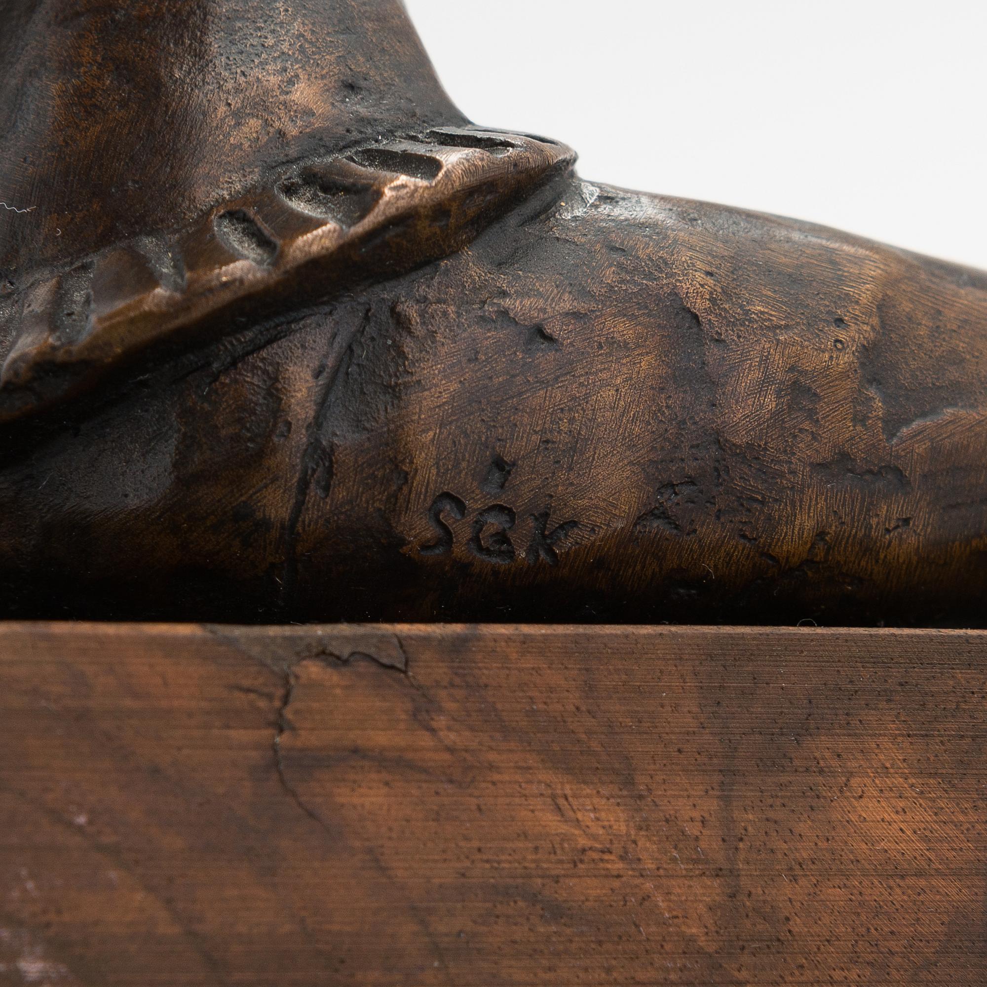 Sterett-Gittings Kelsey, a bronze sculpture, monogramsigned.