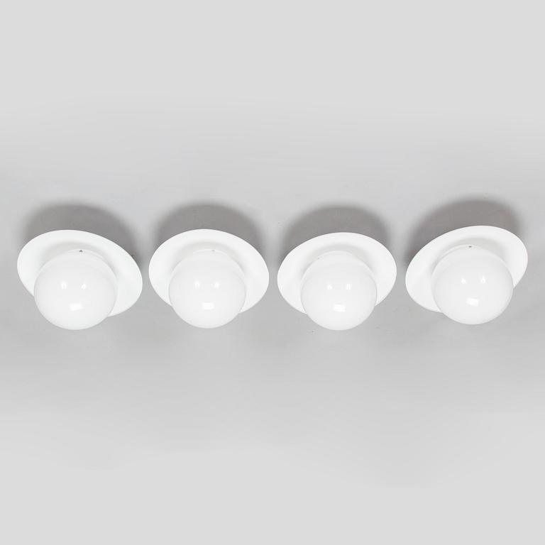 Paavo Tynell, four mid-20th century outdoor wall/ceiling lamps 'H10-100' for Idman Finland.
