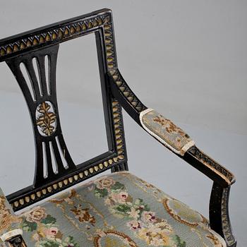 KARMSTOL, gustaviansk, 1800-talets första hälft.