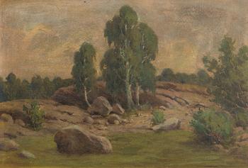 AXEL CHORIN, oil on panel, signed.