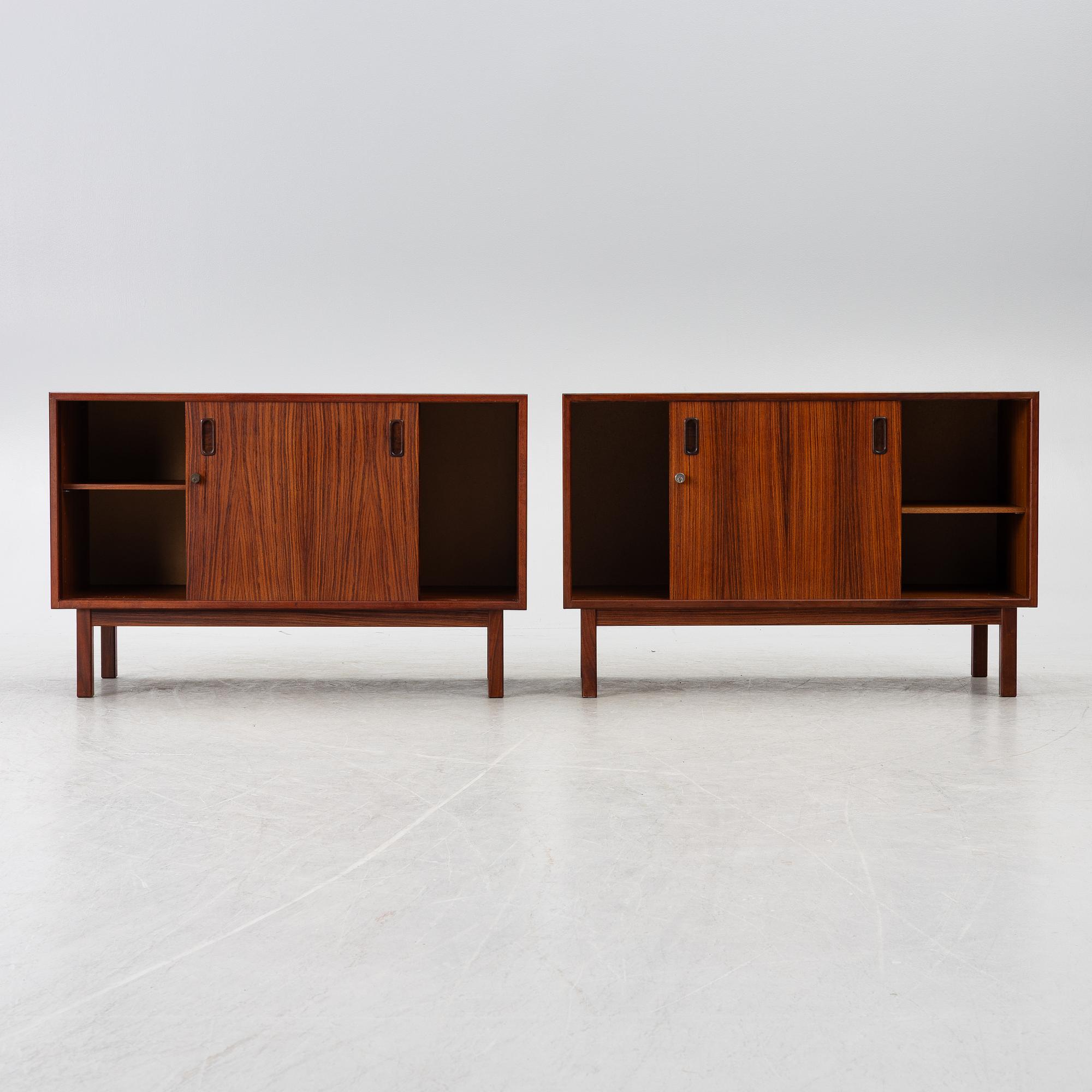 Four cabinets, Scandinavia, 1970s.