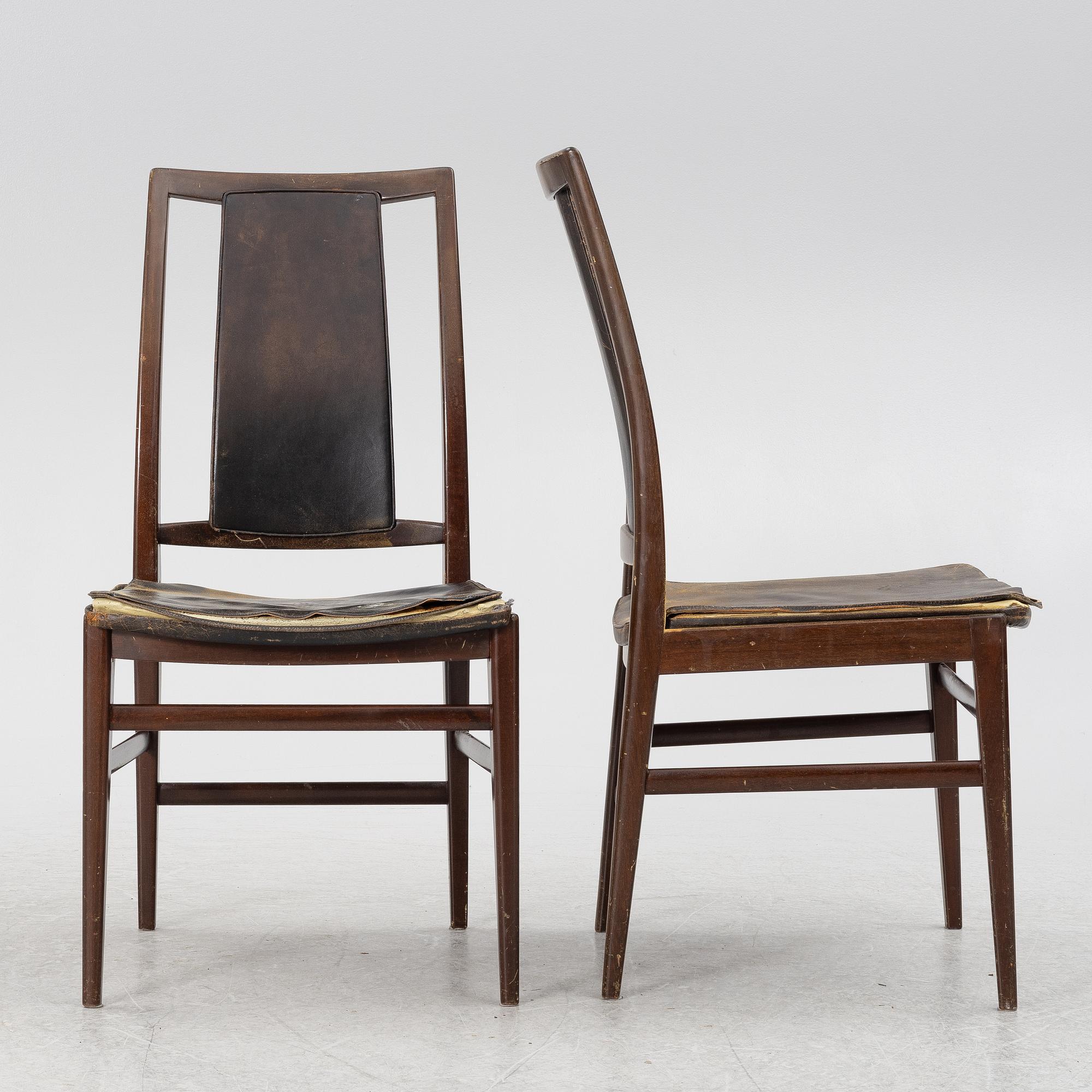 David Rosén, dining table with 6 chairs, "Triva-diné", Nordiska Kompaniet's workshops, Nyköping.