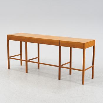 Nordiska Kompaniet, sideboard med ett par satsbord och serveringsvagn, 1950-tal.