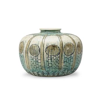 An Anders Bruno Liljefors stoneware jar, Gustavsberg Studio 1950's.