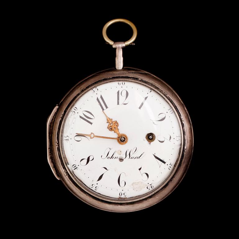 SPINDELUR, silver, John Ward, London, nr 7266, omkring år 1800.