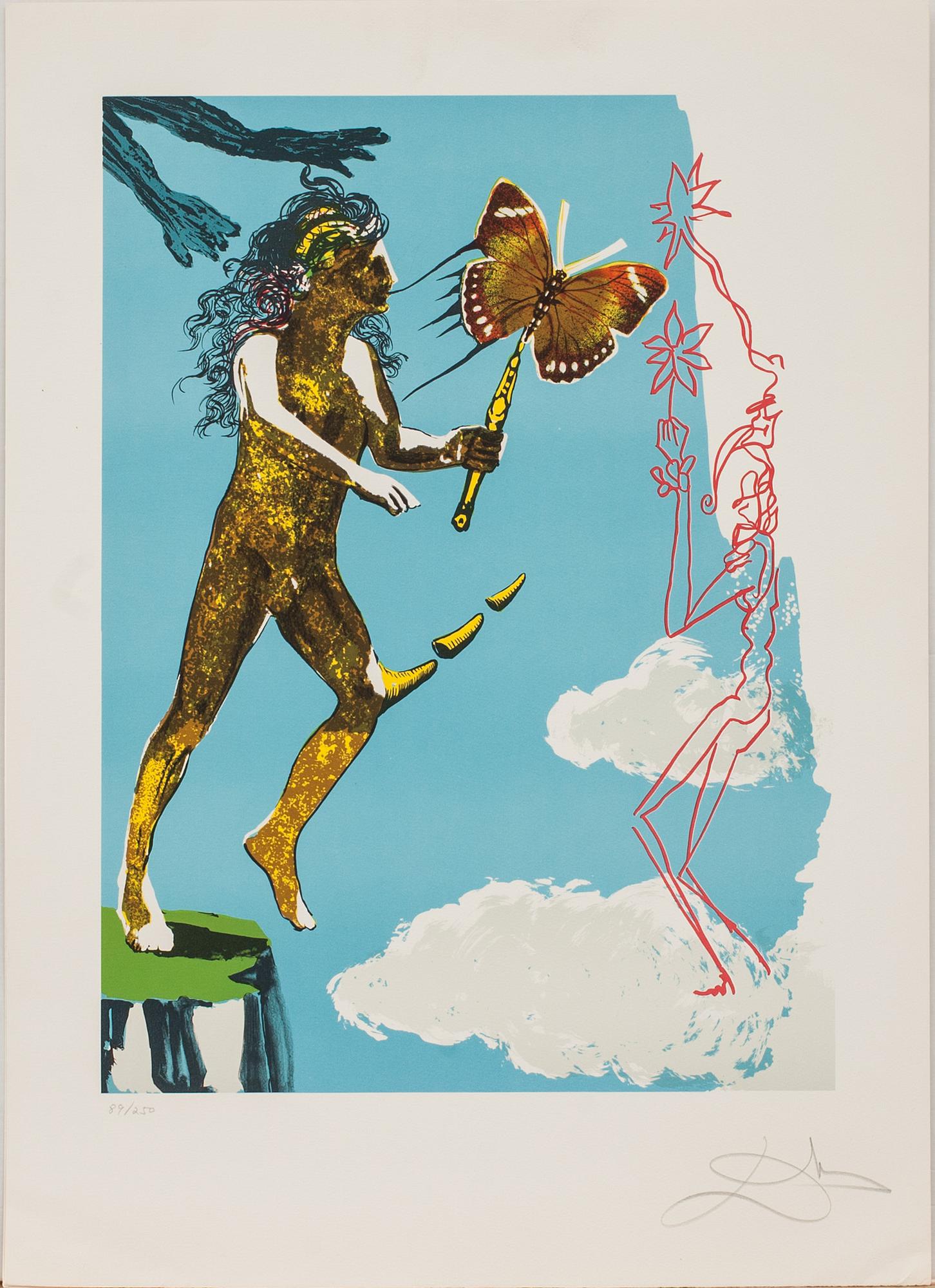 SALVADOR DALÍ, färglitografier, 2 st, signerade och numrerade 89/250.