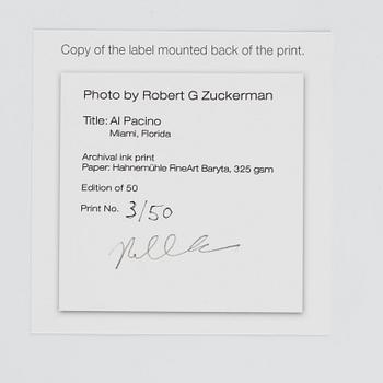Robert Zuckerman, "Al Pacino, Miami, Florida", 1990.