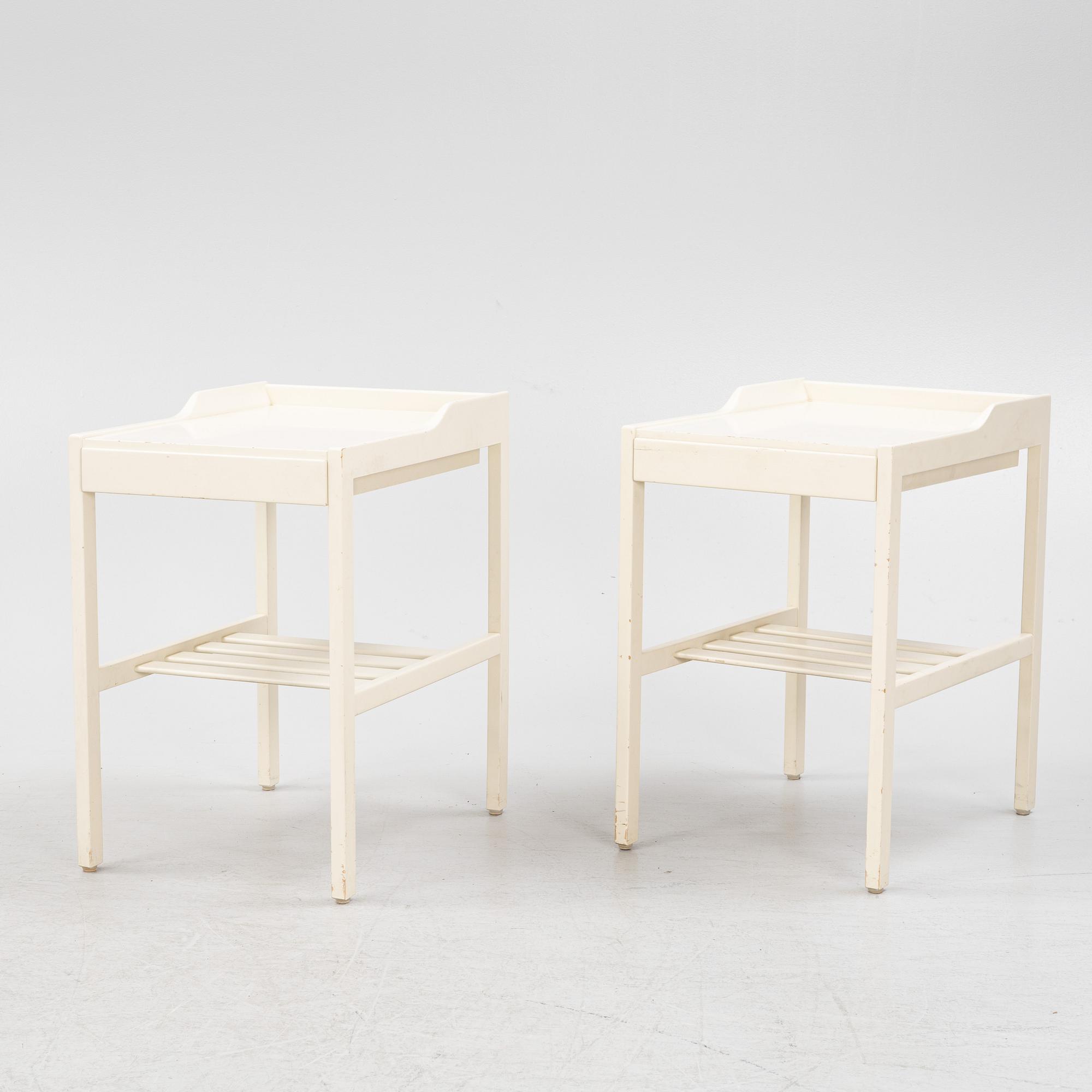 Bertil Fridhagen, a pair of bedside tables, Bodafors, 1960's.