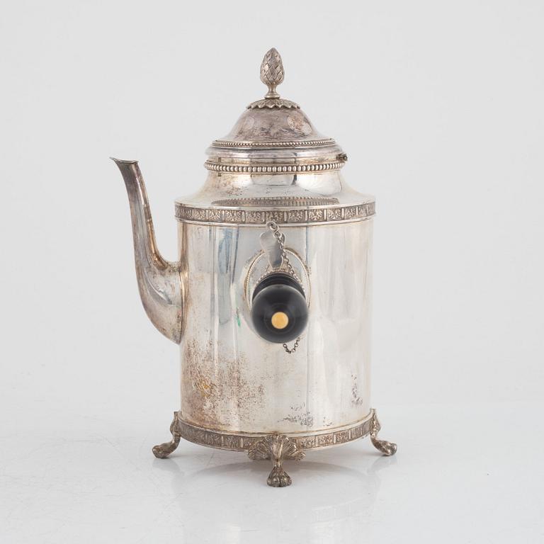 A Swedish silver coffee-pot, mark of Jacob Engelberth Torsk (daughter Sigrid Torsk), Stockholm 1899.
