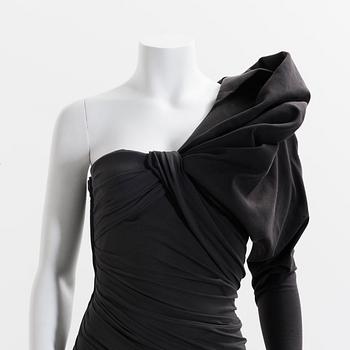 DRESS, Lanvin, a grey one shoulder dress.