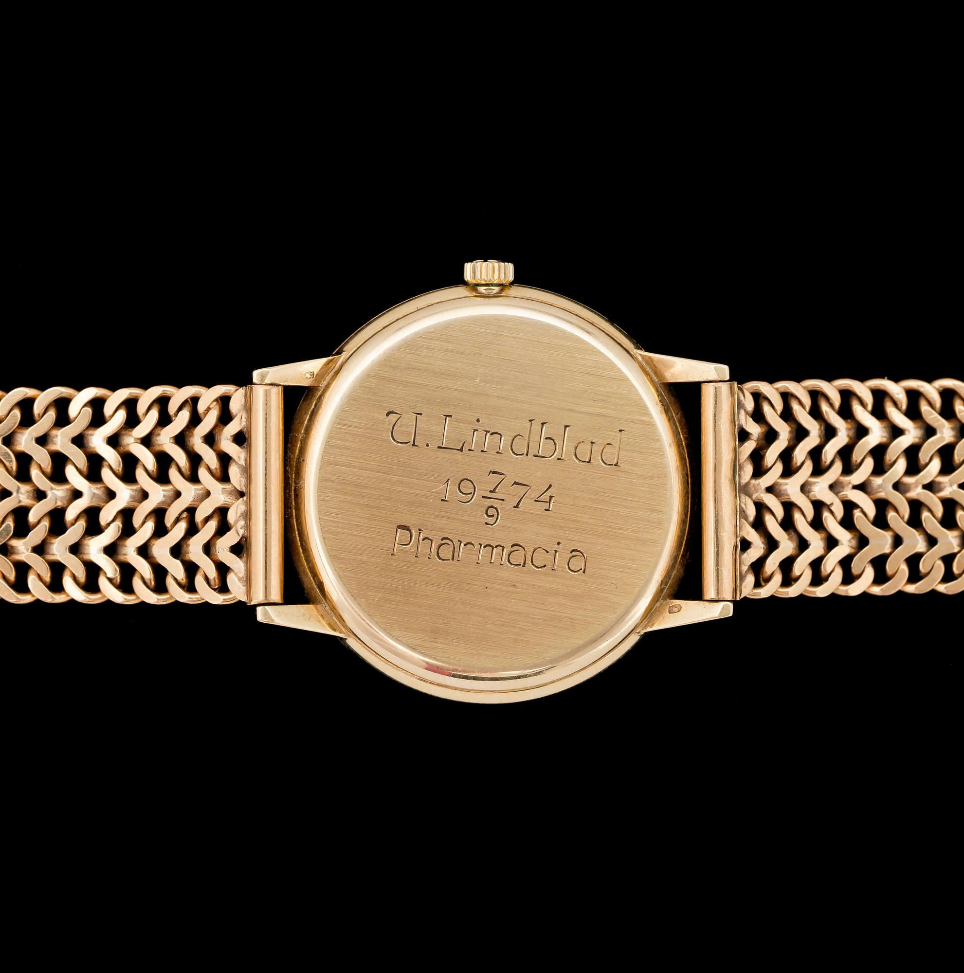 HERRARMBANDSUR, Omega, 14K armlänk 18K, totalvikt ca 57g.