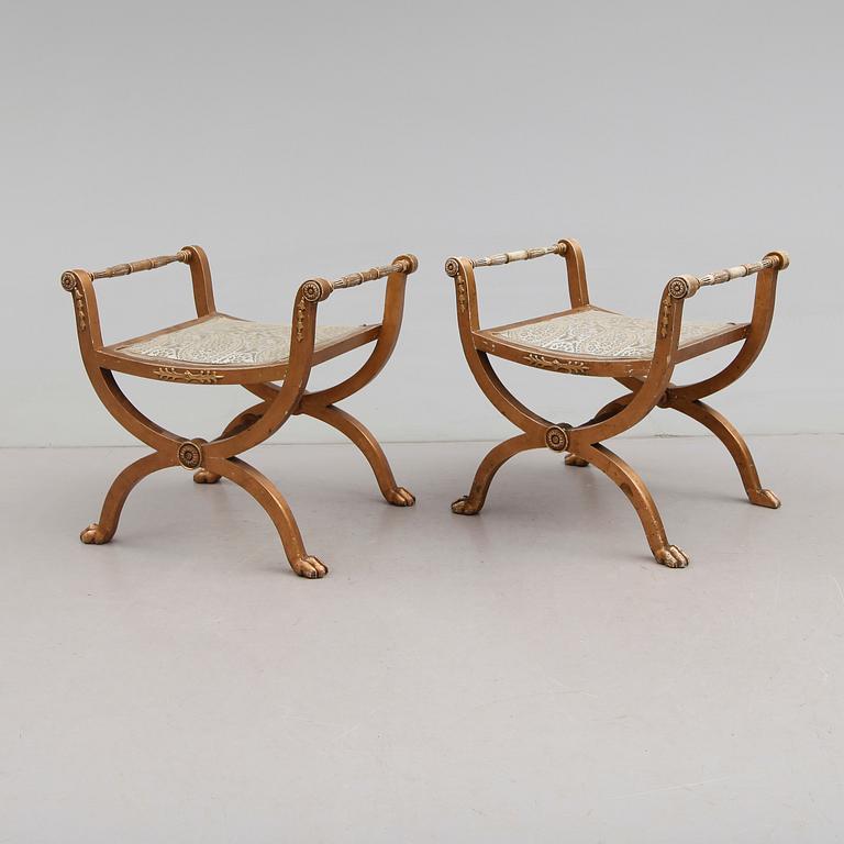 BANKETTER, 1 par, empirestil, 1800-talets andra hälft.