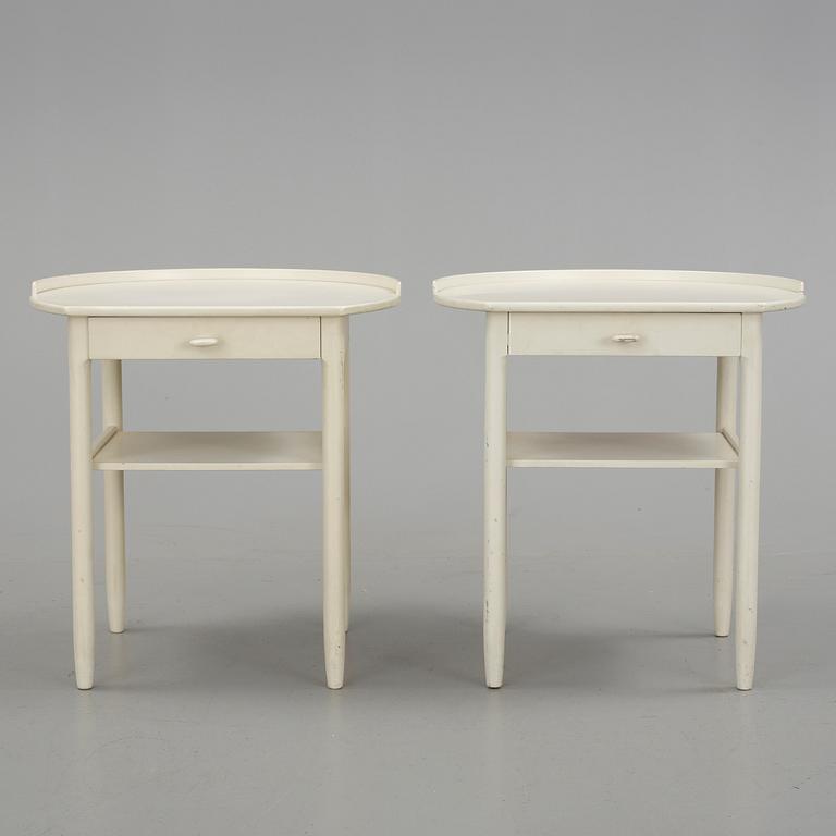 SÄNGBORD, ett par, Sven Engström och Gunnar Myrstrand, Bodafors, 1962.