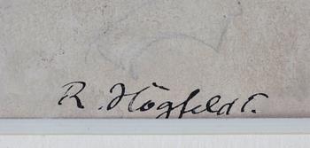 ROBERT HÖGFELDT, akvarell, sign.