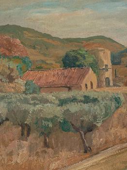 Pierre Paul Girieud, "Lourmarin, Les estableries le soir".